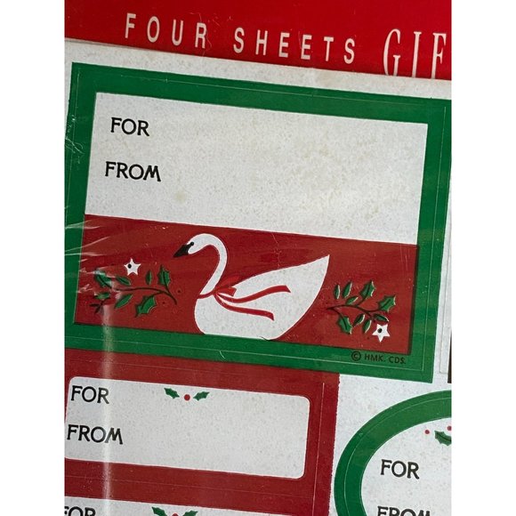 Vintage HALLMARK STICKERS - Christmas Gift Seals Tags Stickers - NIP - 4 Sheets - Picture 3 of 6